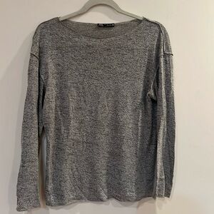 Zara Woman long sleeve top gray size s